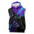 Neon Dartboard Darts Sleeveless Zip Hoodie with Colorful Target and Psychedelic Swirl Pattern - Wonder Print Shop