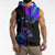 Neon Dartboard Darts Sleeveless Zip Hoodie with Colorful Target and Psychedelic Swirl Pattern - Wonder Print Shop
