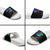 Neon Dartboard Darts Slide Sandals with Colorful Target and Psychedelic Swirl Pattern - Wonder Print Shop