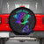 Neon Dartboard Darts Spare Tire Cover with Colorful Target and Psychedelic Swirl Pattern - Wonder Print Shop