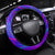 Neon Dartboard Darts Steering Wheel Cover with Colorful Target and Psychedelic Swirl Pattern - Wonder Print Shop