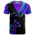Neon Dartboard Darts T Shirt with Colorful Target and Psychedelic Swirl Pattern - Wonder Print Shop