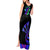 Neon Dartboard Darts Tank Maxi Dress with Colorful Target and Psychedelic Swirl Pattern - Wonder Print Shop