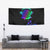 Neon Dartboard Darts Tapestry with Colorful Target and Psychedelic Swirl Pattern - Wonder Print Shop