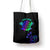 Neon Dartboard Darts Tote Bag with Colorful Target and Psychedelic Swirl Pattern - Wonder Print Shop