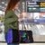 Neon Dartboard Darts Travel Bag with Colorful Target and Psychedelic Swirl Pattern - Wonder Print Shop