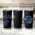 Neon Dartboard Darts Tumbler Cup with Colorful Target and Psychedelic Swirl Pattern - Wonder Print Shop