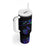 Neon Dartboard Darts Tumbler With Handle with Colorful Target and Psychedelic Swirl Pattern - Wonder Print Shop