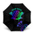 Neon Dartboard Darts Umbrella with Colorful Target and Psychedelic Swirl Pattern - Wonder Print Shop