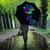 Neon Dartboard Darts Umbrella with Colorful Target and Psychedelic Swirl Pattern - Wonder Print Shop