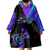 Neon Dartboard Darts Wearable Blanket Hoodie with Colorful Target and Psychedelic Swirl Pattern - Wonder Print Shop