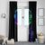 Neon Dartboard Darts Window Curtain with Colorful Target and Psychedelic Swirl Pattern - Wonder Print Shop