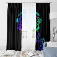 Neon Dartboard Darts Window Curtain with Colorful Target and Psychedelic Swirl Pattern - Wonder Print Shop