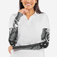 Grunge American Flag Darts Arm Sleeves with Dartboard Target and Black White Stars - Wonder Print Shop