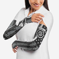Grunge American Flag Darts Arm Sleeves with Dartboard Target and Black White Stars - Wonder Print Shop