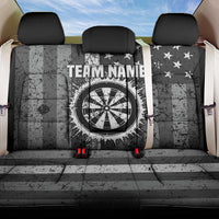 Grunge American Flag Darts Back Car Seat Cover with Dartboard Target and Black White Stars - Wonder Print Shop
