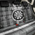 Grunge American Flag Darts Back Car Seat Cover with Dartboard Target and Black White Stars - Wonder Print Shop