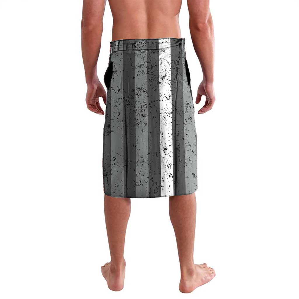Grunge American Flag Darts Lavalava with Dartboard Target and Black White Stars - Wonder Print Shop