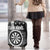 Grunge American Flag Darts Luggage Cover with Dartboard Target and Black White Stars - Wonder Print Shop