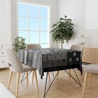 Grunge American Flag Darts Tablecloth with Dartboard Target and Black White Stars - Wonder Print Shop