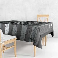 Grunge American Flag Darts Tablecloth with Dartboard Target and Black White Stars - Wonder Print Shop