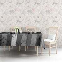 Grunge American Flag Darts Tablecloth with Dartboard Target and Black White Stars - Wonder Print Shop