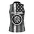 Grunge American Flag Darts Women Sleeveless Polo Shirt with Dartboard Target and Black White Stars - Wonder Print Shop