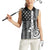 Grunge American Flag Darts Women Sleeveless Polo Shirt with Dartboard Target and Black White Stars - Wonder Print Shop