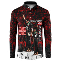 Mexico City 1968 Black Power Salute Button Sweatshirt Unapologetic Civil Rights History Urban Graffiti Art