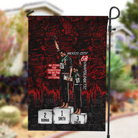 Mexico City 1968 Black Power Salute Garden Flag Unapologetic Civil Rights History Urban Graffiti Art