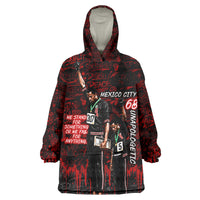 Mexico City 1968 Black Power Salute Kid Wearable Blanket Hoodie Unapologetic Civil Rights History Urban Graffiti Art