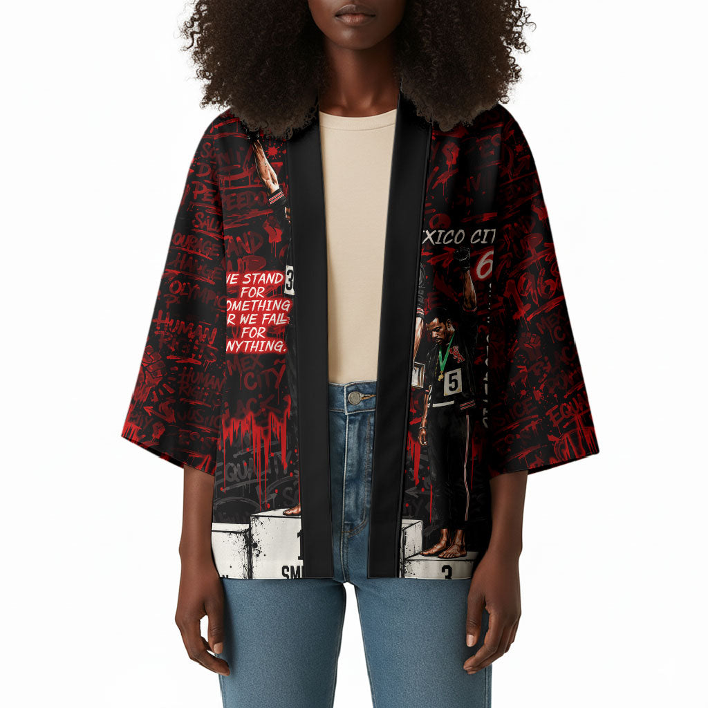 Mexico City 1968 Black Power Salute Kimono Unapologetic Civil Rights History Urban Graffiti Art