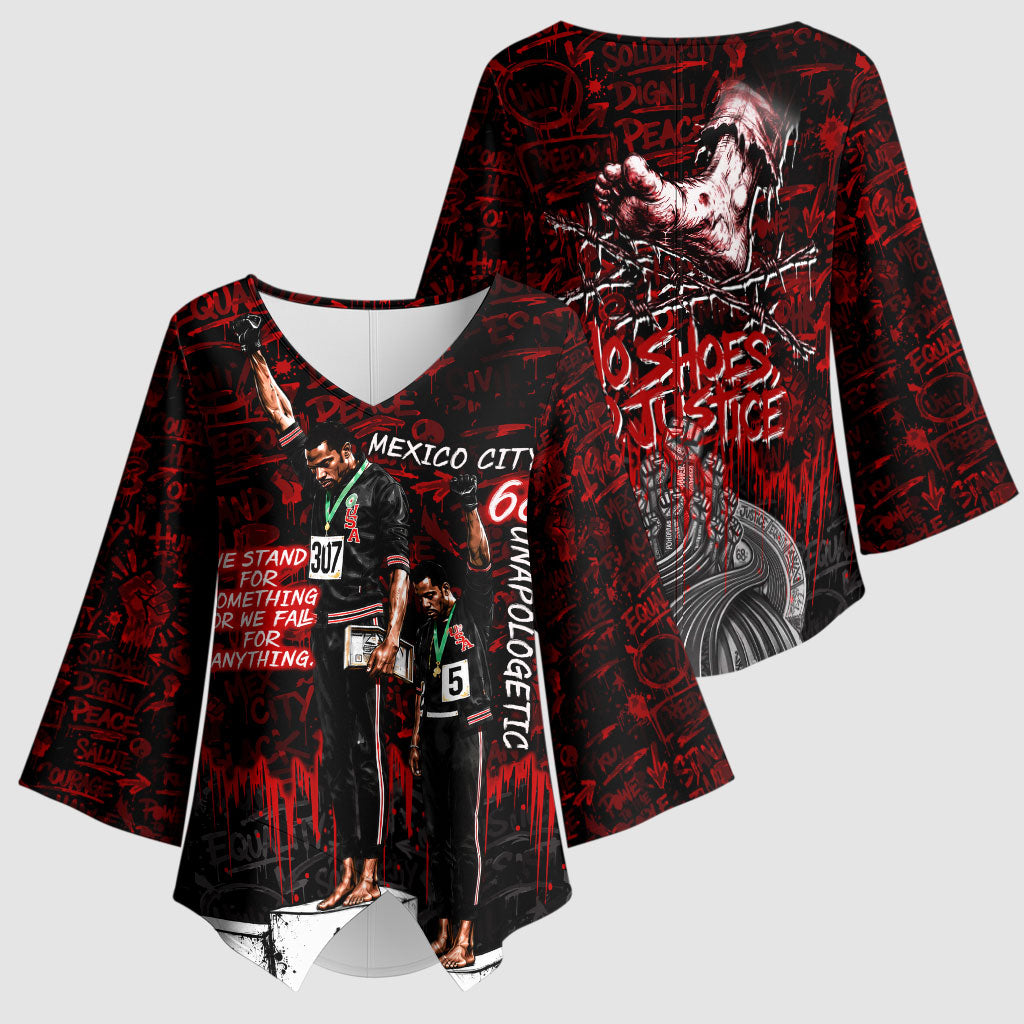 Mexico City 1968 Black Power Salute Kimono Sleeve Blouse Unapologetic Civil Rights History Urban Graffiti Art