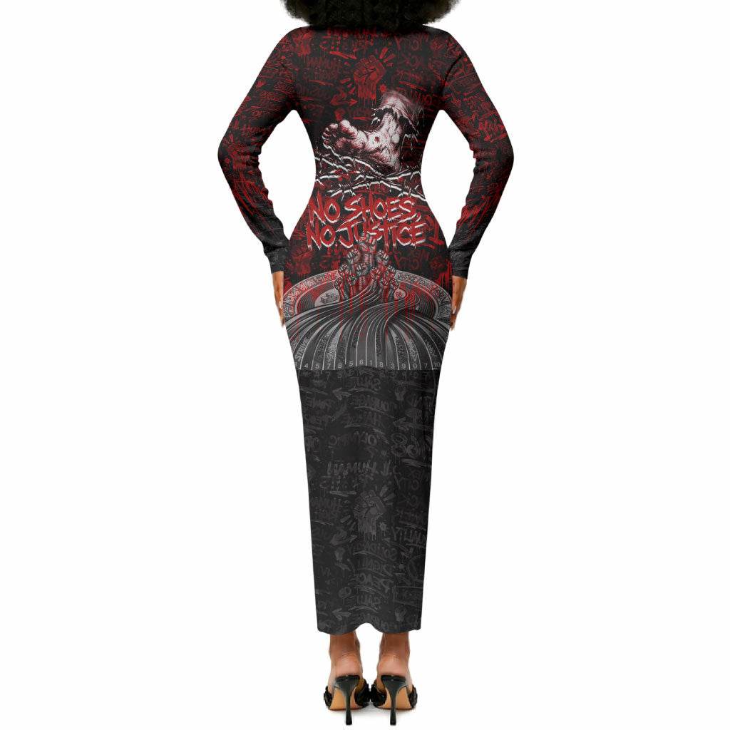 Mexico City 1968 Black Power Salute Long Sleeve Bodycon Dress Unapologetic Civil Rights History Urban Graffiti Art
