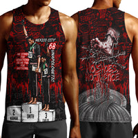 Mexico City 1968 Black Power Salute Men Tank Top Unapologetic Civil Rights History Urban Graffiti Art