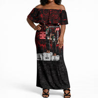 Mexico City 1968 Black Power Salute Off Shoulder Maxi Dress Unapologetic Civil Rights History Urban Graffiti Art