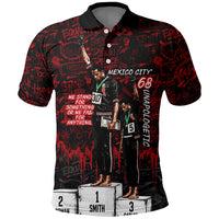 Mexico City 1968 Black Power Salute Polo Shirt Unapologetic Civil Rights History Urban Graffiti Art