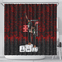Mexico City 1968 Black Power Salute Shower Curtain Unapologetic Civil Rights History Urban Graffiti Art