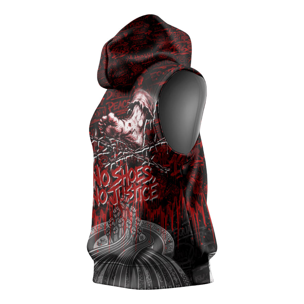 Mexico City 1968 Black Power Salute Sleeveless Hoodie Unapologetic Civil Rights History Urban Graffiti Art