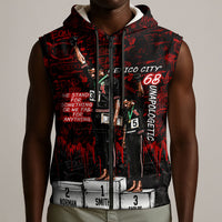Mexico City 1968 Black Power Salute Sleeveless Zip Hoodie Unapologetic Civil Rights History Urban Graffiti Art