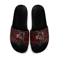 Mexico City 1968 Black Power Salute Slide Sandals Unapologetic Civil Rights History Urban Graffiti Art
