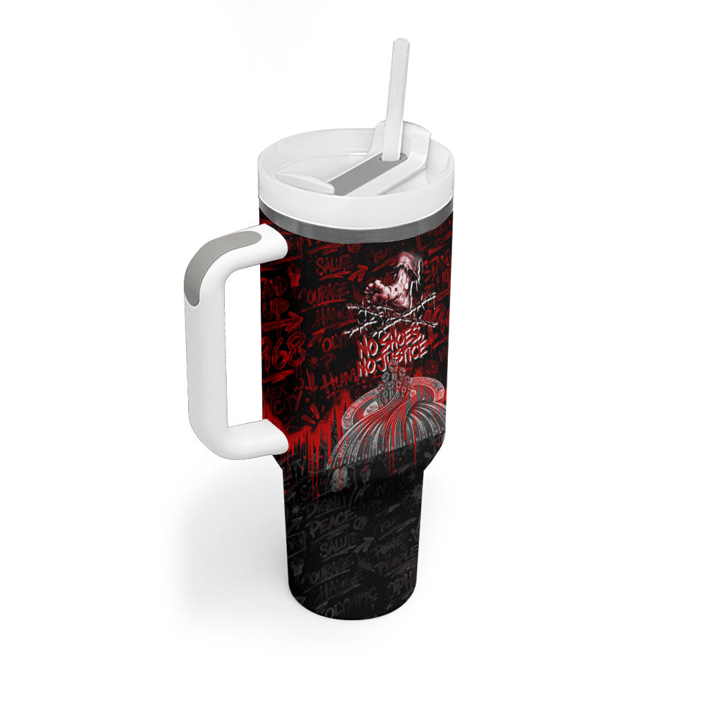 Mexico City 1968 Black Power Salute Tumbler With Handle Unapologetic Civil Rights History Urban Graffiti Art