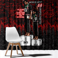 Mexico City 1968 Black Power Salute Window Curtain Unapologetic Civil Rights History Urban Graffiti Art