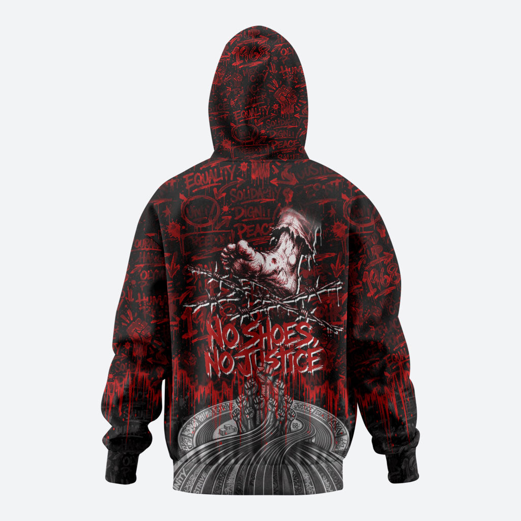 Mexico City 1968 Black Power Salute Zip Hoodie Unapologetic Civil Rights History Urban Graffiti Art