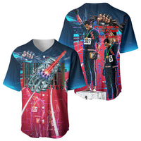 African American 1968 Black Power Salute Baseball Jersey Retro Cyberpunk Sci-Fi Tech Civil Rights Art