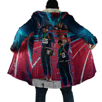 African American 1968 Black Power Salute Cloak Retro Cyberpunk Sci-Fi Tech Civil Rights Art