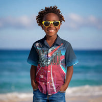 African American 1968 Black Power Salute Kid Hawaiian Shirt Retro Cyberpunk Sci-Fi Tech Civil Rights Art