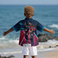 African American 1968 Black Power Salute Kid Hawaiian Shirt Retro Cyberpunk Sci-Fi Tech Civil Rights Art
