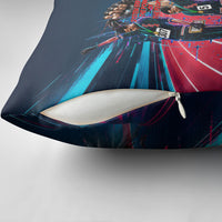 African American 1968 Black Power Salute Pillow Cover Retro Cyberpunk Sci-Fi Tech Civil Rights Art