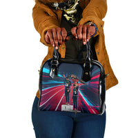 African American 1968 Black Power Salute Shoulder Handbag Retro Cyberpunk Sci-Fi Tech Civil Rights Art